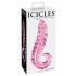 Icicles Nr 24 - ribbad glasdildo (rosa)