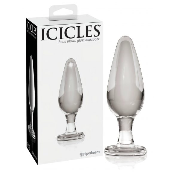 Icicles No. 26 - konisk, glas anal dildo (genomskinlig)