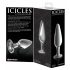 Icicles No. 26 - konisk, glas anal dildo (genomskinlig)