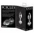 Icicles No. 44 - konformad, glas analdildo (genomskinlig)