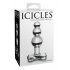 Icicles Nr 47 - trippelpärlad glasanaldildo (genomskinlig)