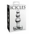 Icicles No. 47 - trippelpärlglas analdildo (genomskinlig)