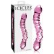 Icicles No. 55 - Tvåändad glasdildo för G-punktet (rosa)