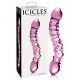 Icicles No. 55 - dubbelsidig G-punkt glasdildo (rosa)