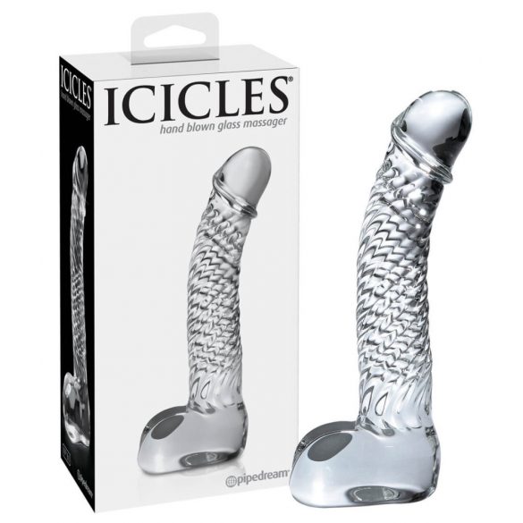 Icicles No. 61 - glaskuk med pung (genomskinlig)