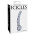 Icicles Nr 66 - Böjd, kulad, glasdildo (genomskinlig)