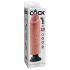 King Cock 10 - böjlig, sugkopp vibrator (25 cm) - natur