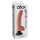 Kung K*ck 9 - böjbar vibrator med sugkopp (26 cm) - natur