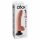 Kung K*ck 9 - böjbar vibrator med sugkopp (26 cm) - natur