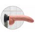 Kung K*ck 9 - böjbar vibrator med sugkopp (26 cm) - natur