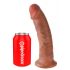 King Cock 9 - realistisk dildo med sugkopp (23 cm) - mörk natur