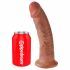 King Cock 9 - realistisk dildo med sugfot (23 cm) - mörk natur