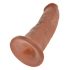 King Cock 9 - realistisk dildo med sugkopp (23 cm) - mörk natur