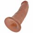 King Cock 9 - realistisk dildo med sugfot (23 cm) - mörk natur