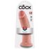 King Cock 10 - stor sugkoppdildo (25cm) - natur