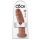 King Cock 10 - stor dildo med sugfot (25 cm) - mörk naturlig