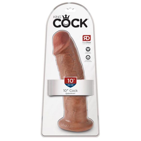 Kung Kuk 10 - stora sugdildo (25 cm) - mörk naturlig