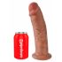 King Cock 10 - stor dildo med sugfot (25 cm) - mörk naturlig