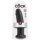 King Cock 10 - Stor Sugpropp Dildo (25 cm) - Svart