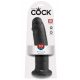 King Cock 10 - Stor Sugpropp Dildo (25 cm) - Svart