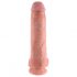 King Cock 11 - dildo med sugkopp och testiklar (28 cm) - naturfärg