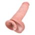 Kung Dildo 28cm - naturfärgad, med sugkopp