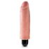 King Cock 6 Stiffy - vattentät, realistisk vibrator (15 cm) - natur