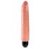 King Cock 10 Stiffy - vattentät, realistisk vibrator (25 cm) - natur