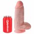 King Cock 9 Chubby - dildo med sugkopp och testiklar (23 cm) - naturlig