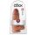 King Cock 9 Chubby - Sugfotad dildos med pung (23cm) - mörk natur