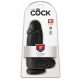 King Cock 9 Chubby - sugfot, testikel-dildo (23 cm) - svart