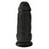 King Cock 9 Chubby - sugfot, testikel-dildo (23 cm) - svart