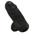 King Cock 9 Chubby - sugpropp, med pung dildo (23cm) - svart