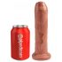 King Cock 7 - verklighetstrogen dildo (18 cm) - mörk natur