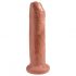 King Cock 7 - verklighetstrogen dildo (18 cm) - mörk natur