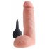 Kung Cock 8 - realistisk sprutande dildo (20cm) - natur