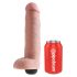 King Cock 10 - realistisk sprutande dildo (25cm) - natur