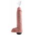 King Cock 11 - realistisk sprutande dildo (28cm) - natur