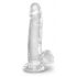 King Cock Clear 7 - sugfot, med pung (18 cm)