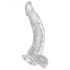 King Cock Clear 7,5 - sugkoppardag, kulformad dildo (19 cm)