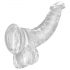 King Cock Clear 7,5 - sugkoppardag, kulformad dildo (19 cm)