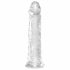 King Cock Clear 8 - dildo med sugfot, stor dildo (20 cm)