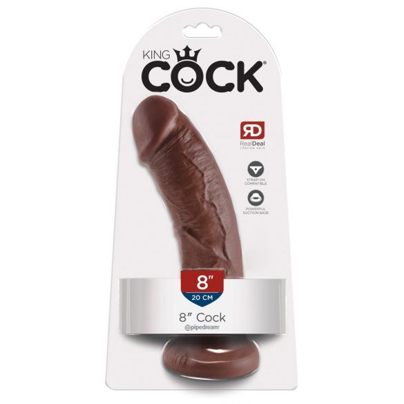 King Cock 20cm Dildo - Brun