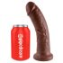 King Cock 20cm Dildo - Brun