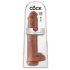 King Cock 15 - sugfot, bollar, gigantisk dildo (38cm) - mörk natur