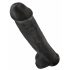 King Cock 15 - sugfot, testikeldildo (38 cm) - svart