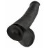 King Cock 15 - sugfot, testikeldildo (38 cm) - svart