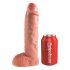 King Cock Strap-on 10 - ihålig strap-on dildo (25 cm)