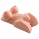 Pipedream DD Masturbator - vibratorisk torso med två njutningsöppningar (naturfärg)