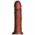 King Cock Plus 7,5 - med pung, vibrerande dildo (brun)